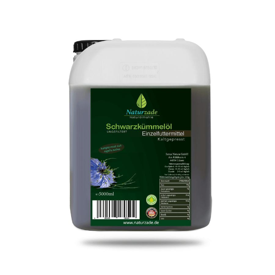 Naturzade - Schwarzkümmelöl-für Hund-Pferd-5 liter Kanister